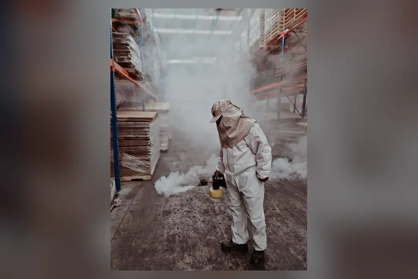 Technician fumigating a property in Johannesburg